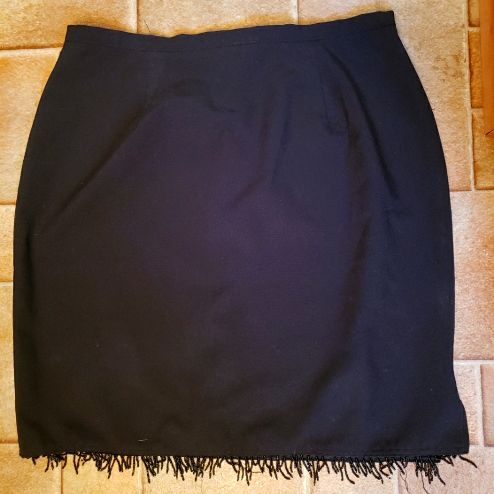 Black mini skirt